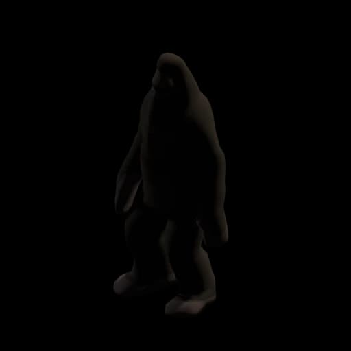 Sasquatch game model showing the upright silhouette used for identification