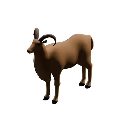 Barbary Sheep (Aoudad) game model in Over the Hill